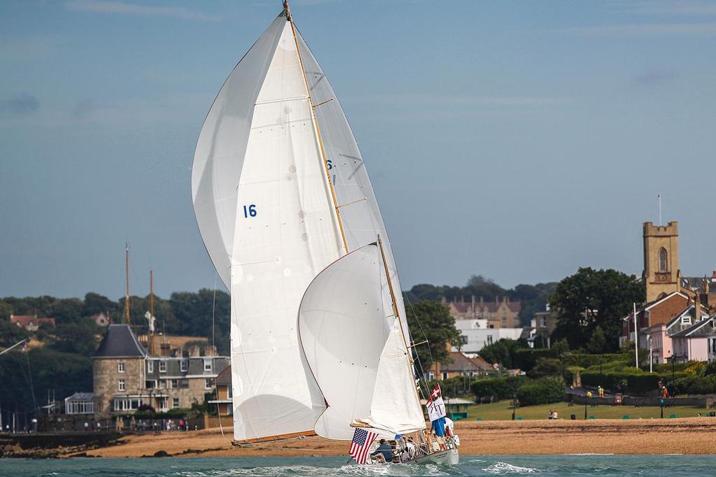 Dorade at the finish of the Transatlantic Race 2015 © Paul Wyeth